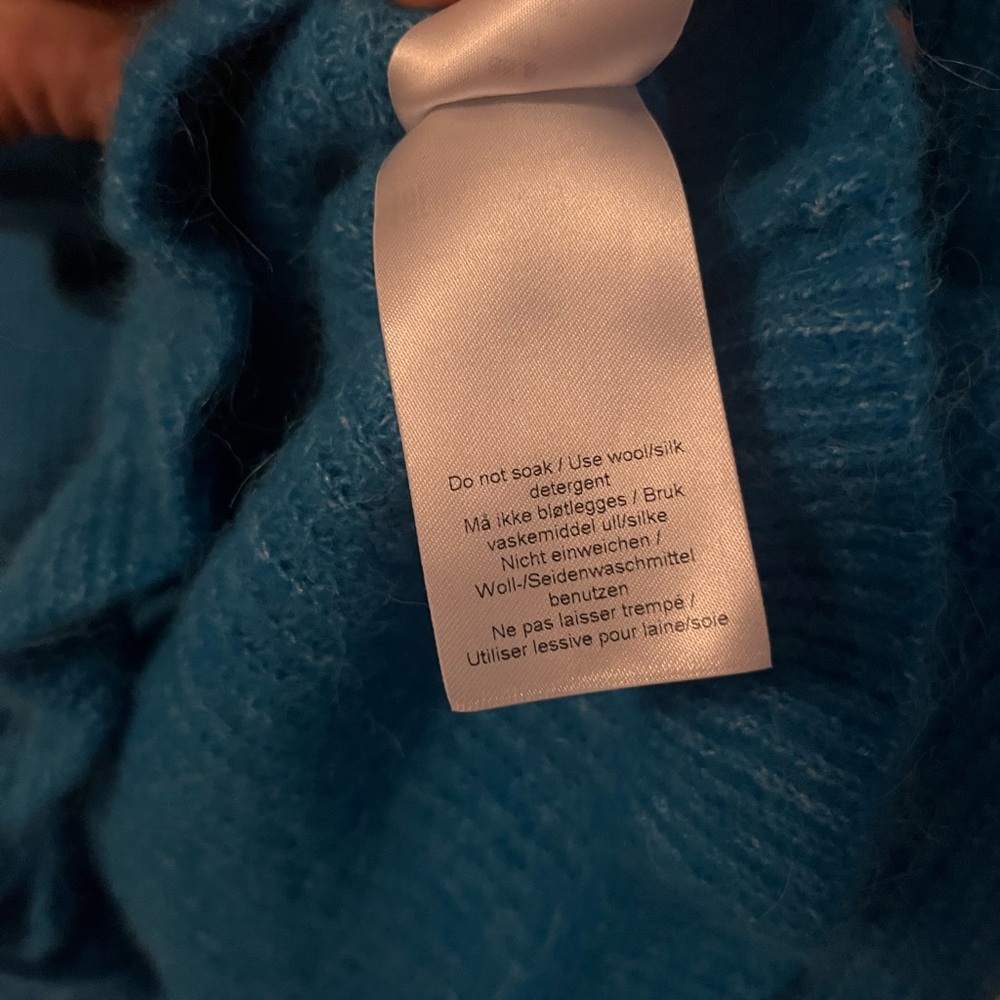Ganni Bright Turquoise Knit Sweater - Picture 6 of 6